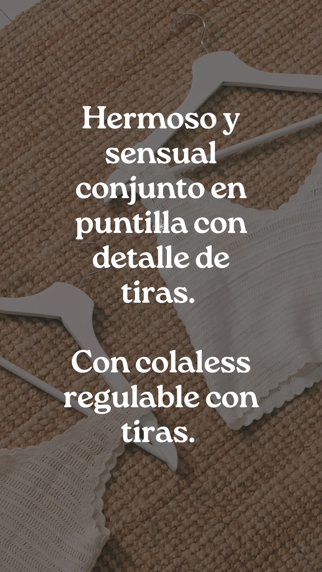 Conjunto Encaje Puntilla Arnes (art 2033) Talle 85 al 100: imagen 3