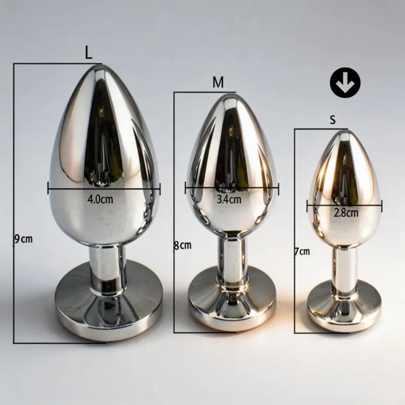 Plug Dilatador Anal Acero Strass - Metalico - Chico