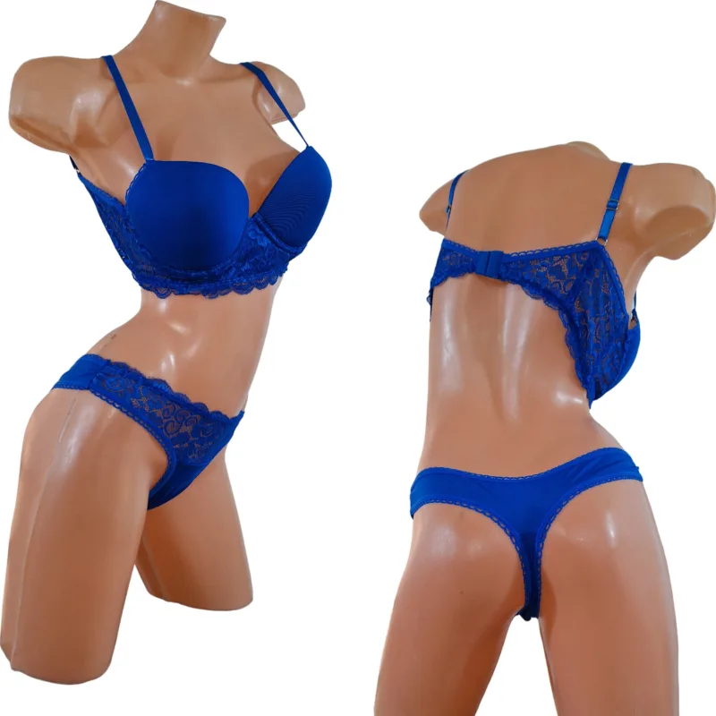 Conjunto Lenceria de Puntilla y Push UP (Art 5100) Talle 85 al 100