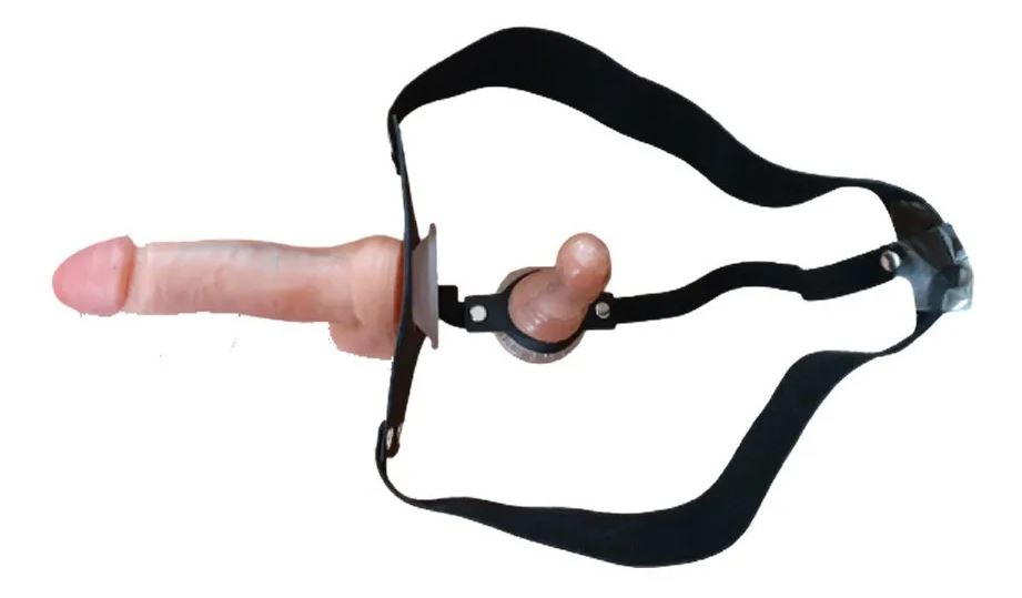 Arnés Doble Strap On de Cuero para Cambio de Roles: imagen 2