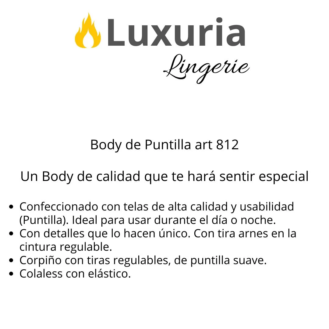 Body Vallery Encaje (Art 812) Talle 90 al 110: imagen 3