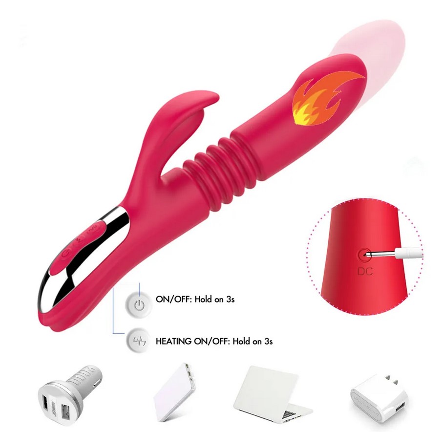Vibrador Stretch 12 funciones con Penetración y Calentador - Sube y Baja: imagen 4