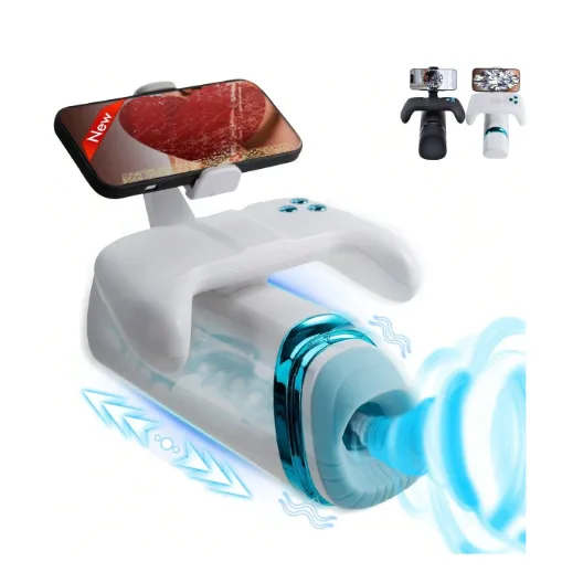 Masturbador Masculino con Vibración y Movimiento tipo Joystick para Celular