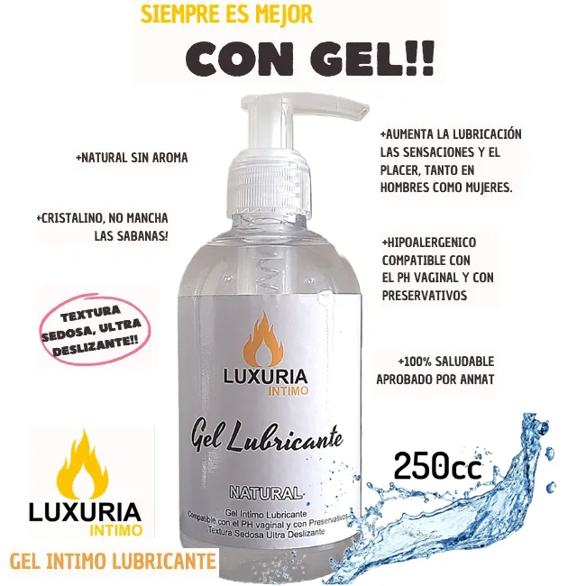 Gel Lubricante Luxuria Sabor Natural - 250cc