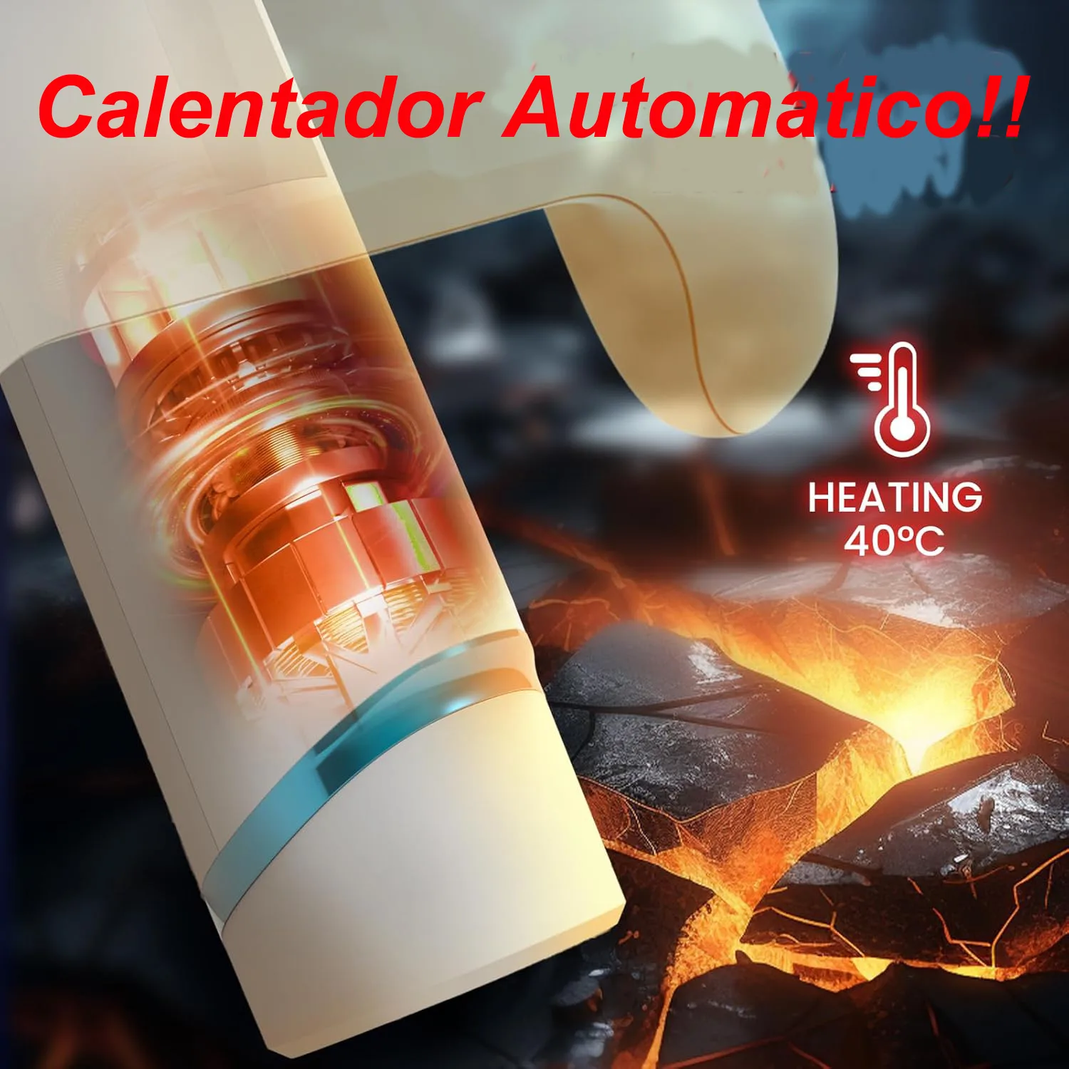 Masturbador Masculino con Vibración y Movimiento tipo Joystick para Celular: imagen 3