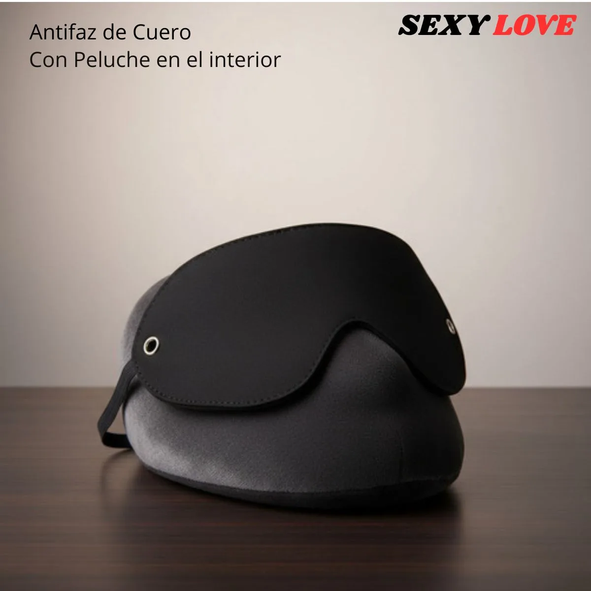 Antifaz Ciego de Cuero - Mascara Sado: imagen 2