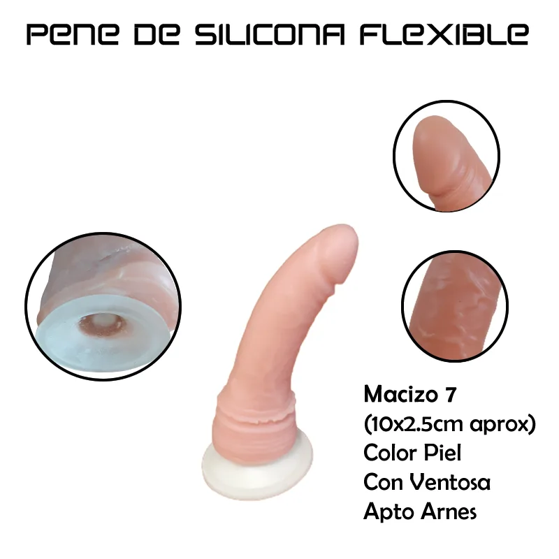 Consolador Pene Macizo Realistico 10×2.5cm – Con Ventosa