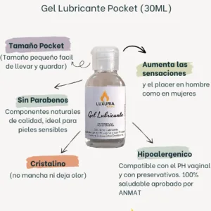 Gel Lubricante Luxuria Sabor Natural – 30cc: imagen 2