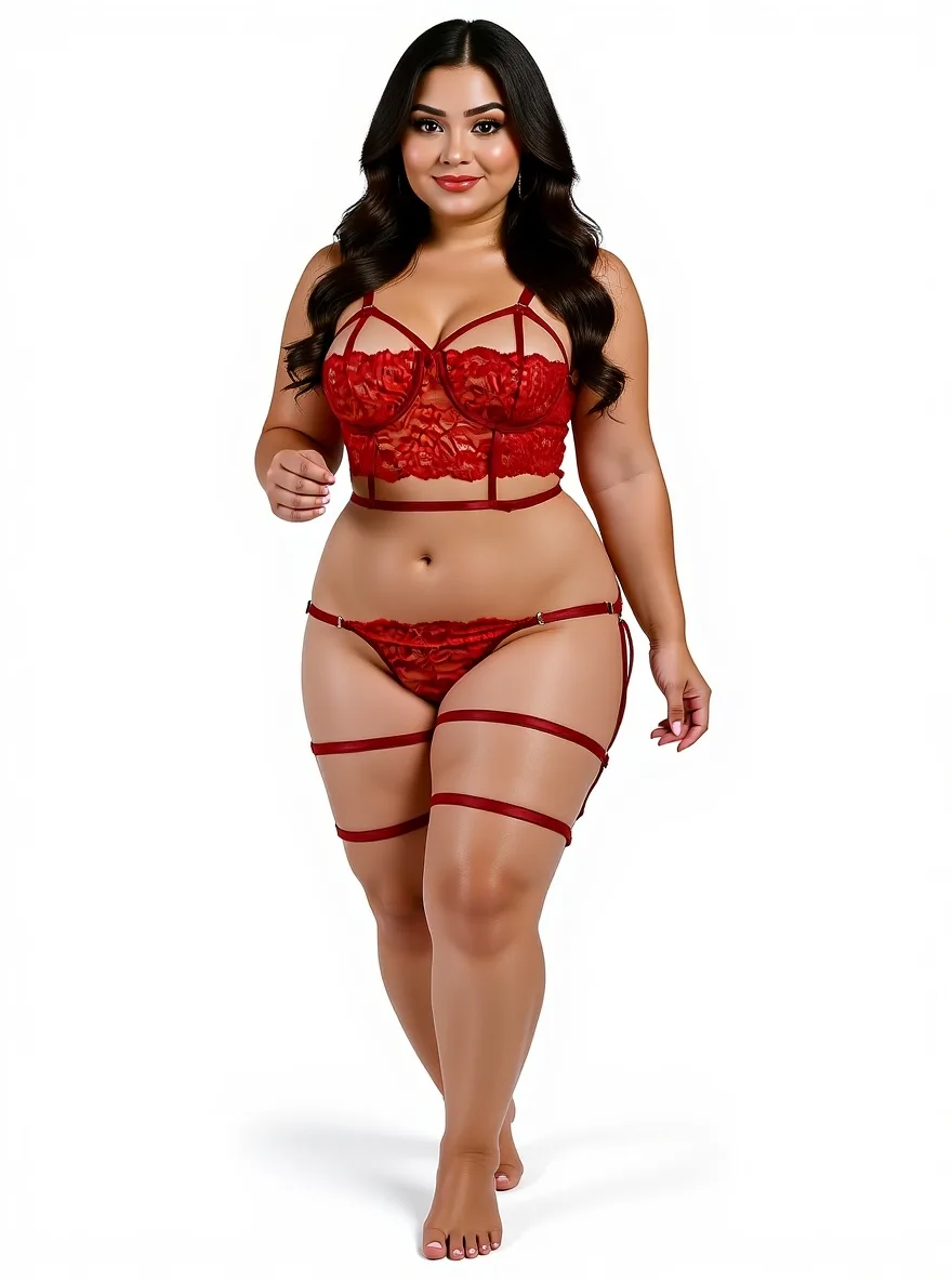 Conjunto Salome Lenceria con Portaligas y Arnes (art 2017) Talle 85 al 120: imagen 10